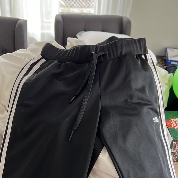 adidas sweatpants black and white straights size xs - Picture 4 of 5